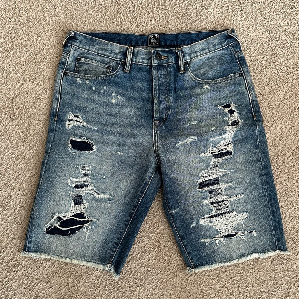 PRPS Distressed Denim Shorts